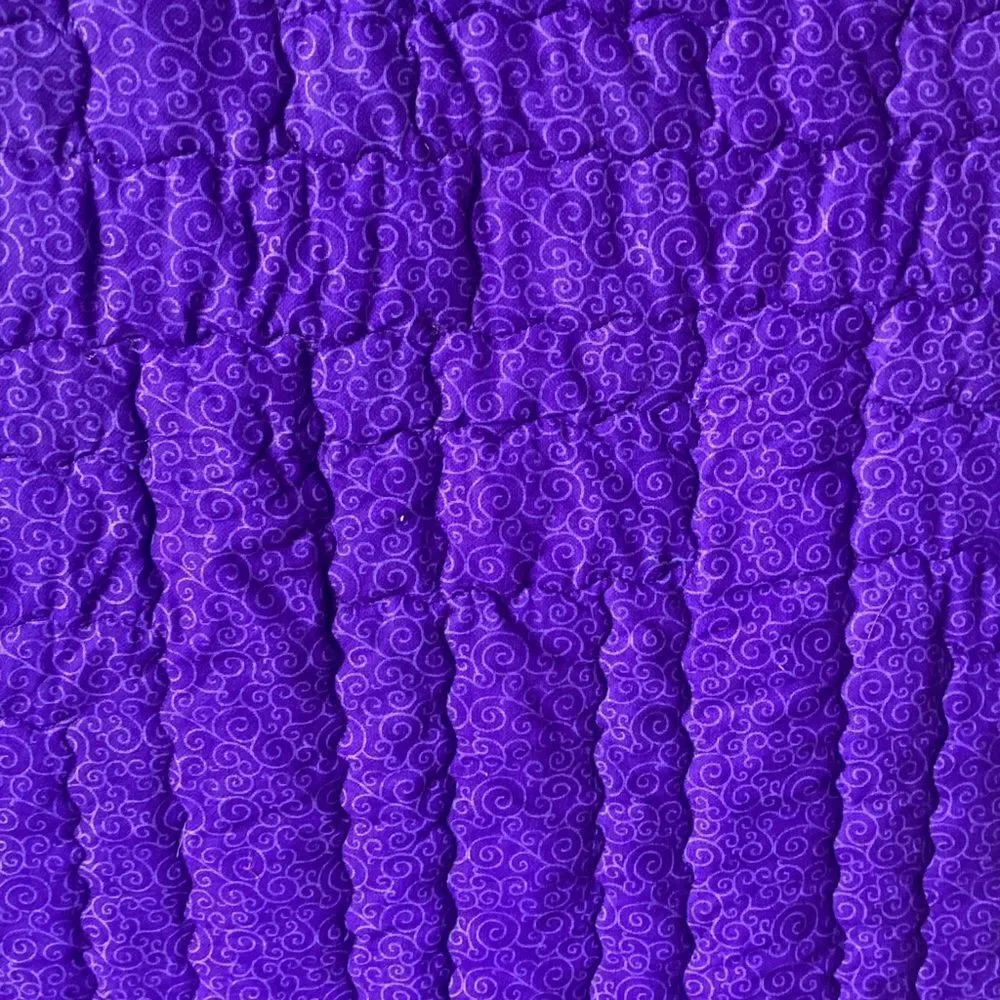 NWT Hand Crafted Purples and White Quilt